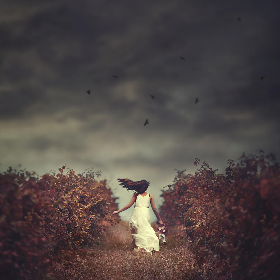 My Escape: A Girls Escape Into Her Dark Dreamworld Photograph by Fabio Sozza