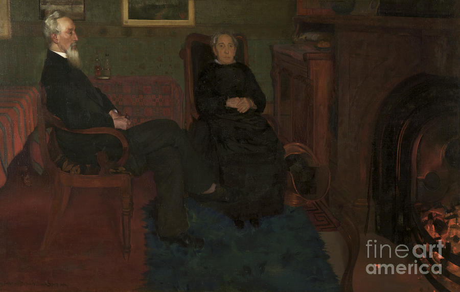 My Father And Mother, 1884 Painting by William Stott