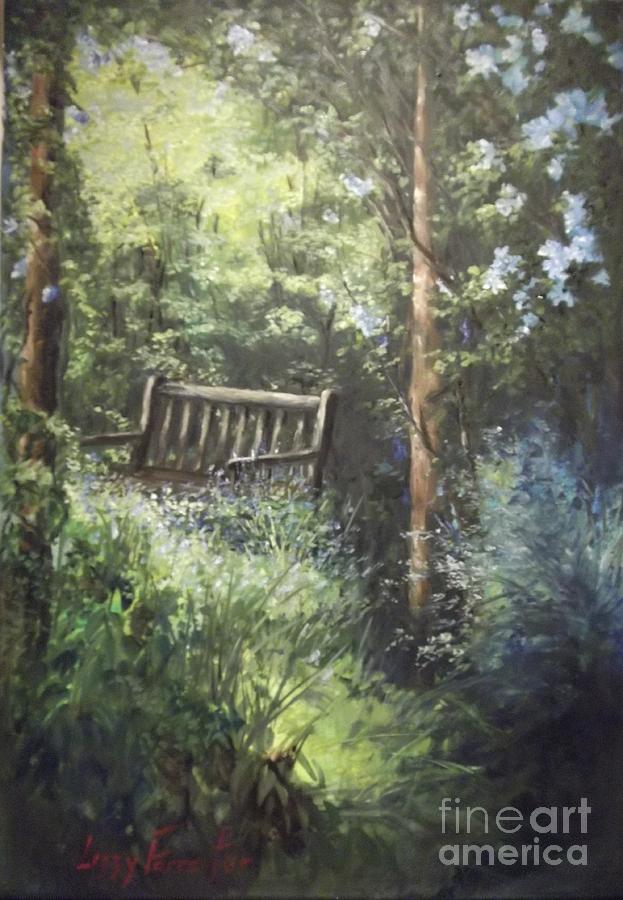 My favourite spot.. English Gardens Painting by Lizzy Forrester