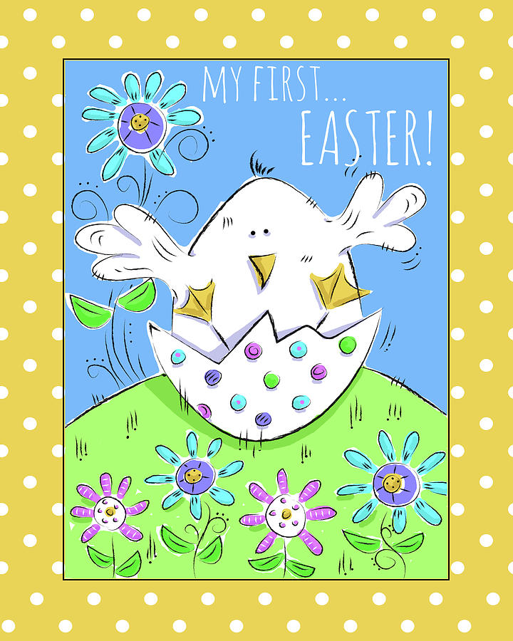 Easter Digital Art - My First Easter by Deidre Mosher