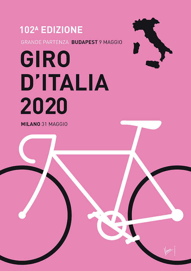 My Giro Ditalia Minimal Poster 2020 Digital Art by Chungkong Art