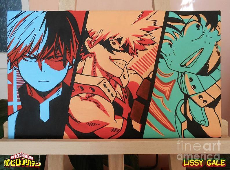My Hero Academia Original Acrylic Painting Painting by Lissy Gale