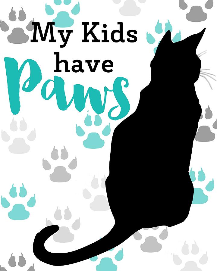 My Kids Have Paws Drawing by Paul Bransom