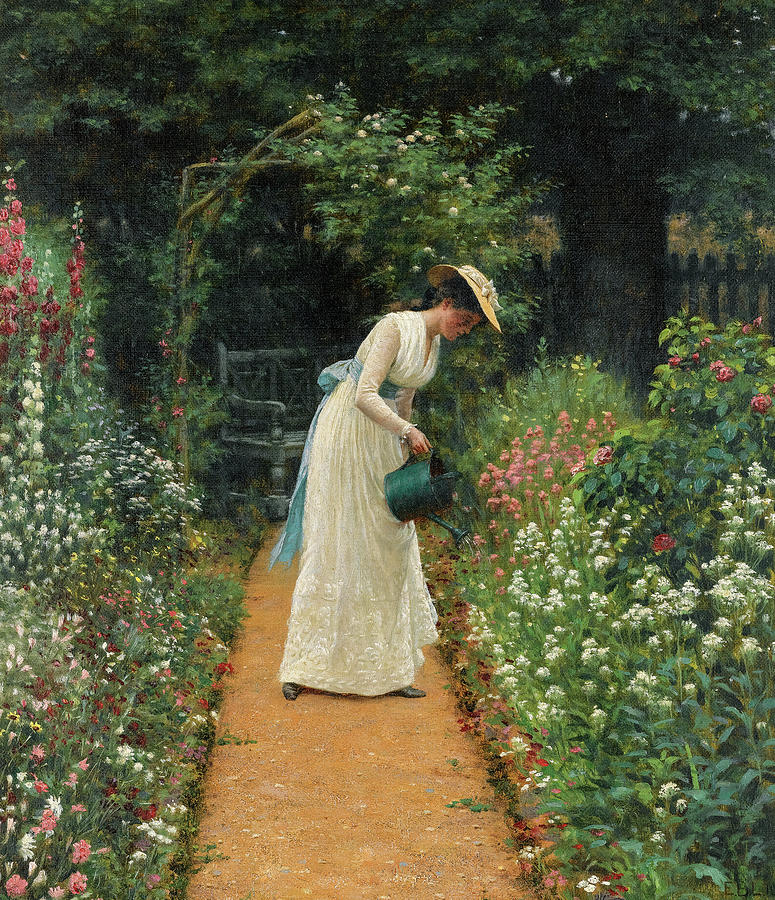 My Lady's Garden Painting by Edmund Blair Leighton - Fine Art America