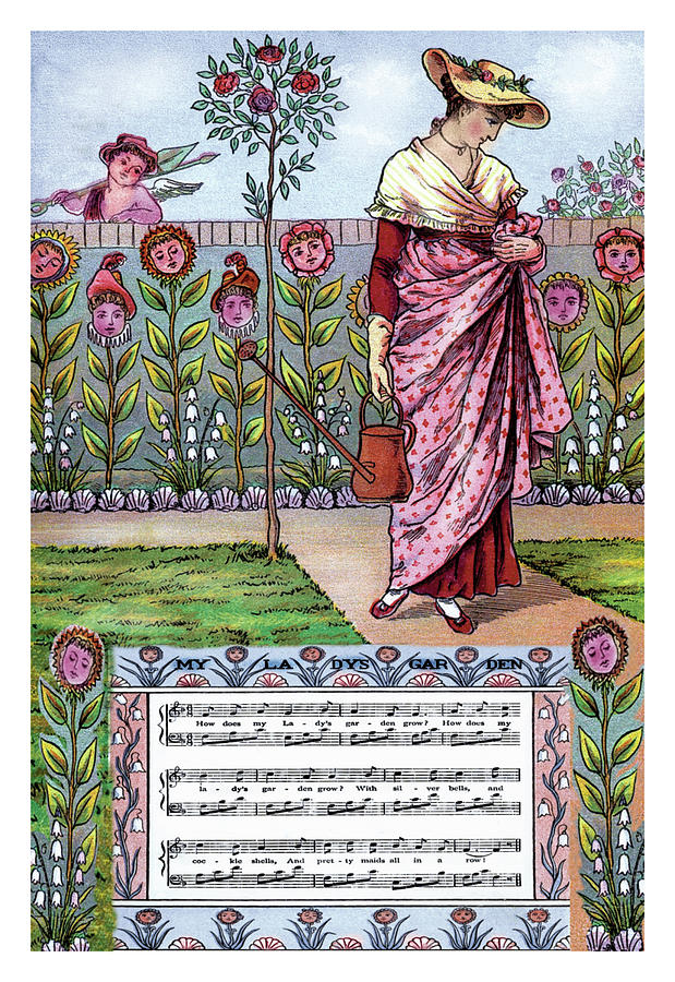 Flower Painting - My Ladys Garden by Walter Crane