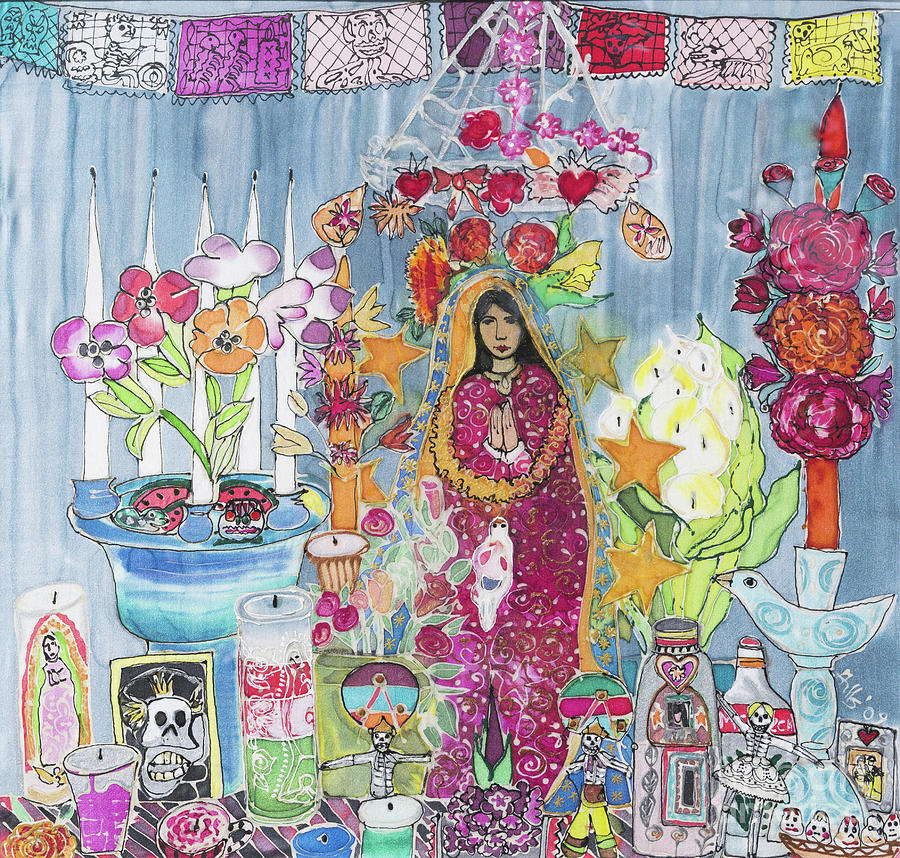My Mexican Shrine Painting by Hilary Simon