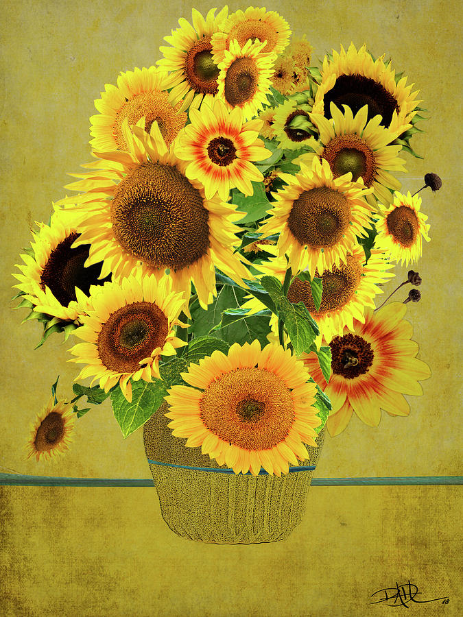 My own kind of sunflowers Digital Art by Ricardo Dominguez