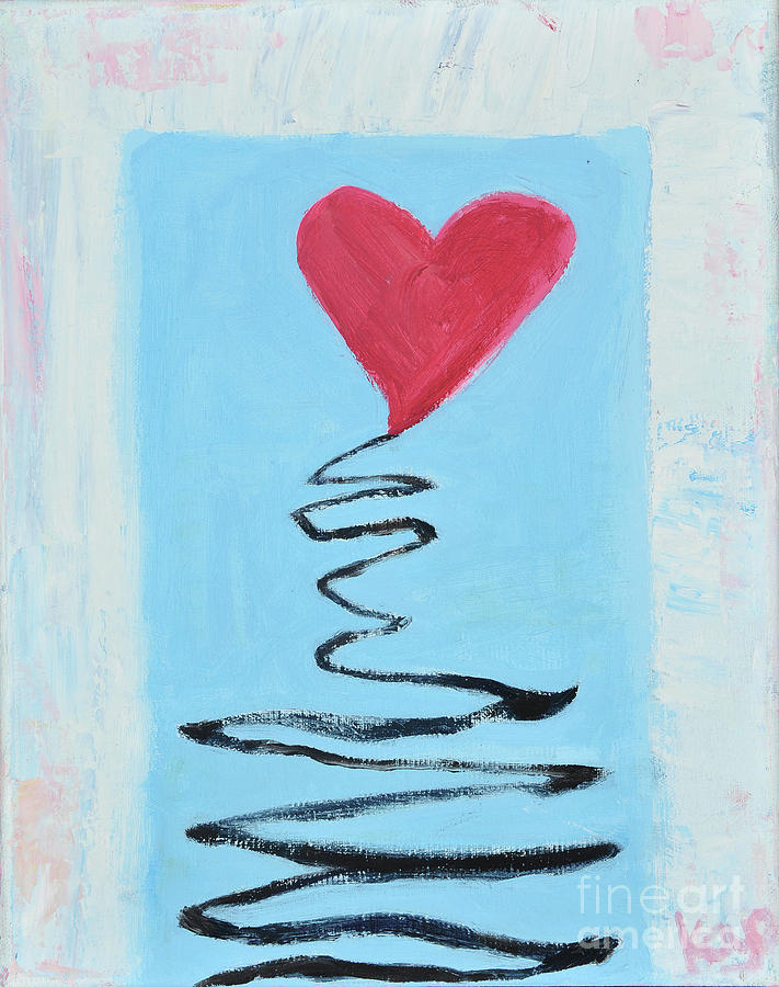 Valentines Day Painting - My Path Leads to You by Kayo Peeler