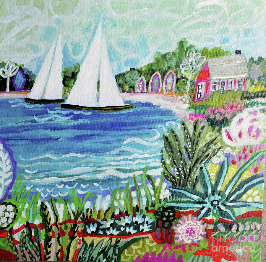 Summer Painting - My Private Island by Karen Fields