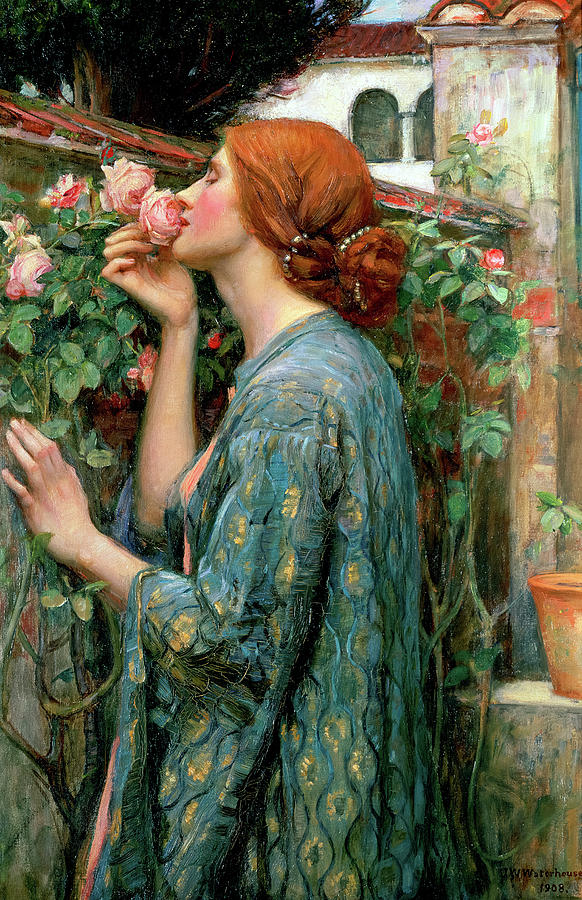 John William Waterhouse Painting - My Sweet Rose, 1908 by John William Waterhouse
