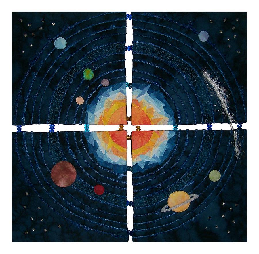 My Very Educated Mother  Just Said Uh-Oh, No Pluto Tapestry - Textile by Pam Geisel