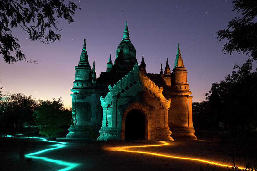 Myanmar, Mandalay, Bagan, Temple, Bagan Archaeological Zone Digital Art by Ivano Fusetti