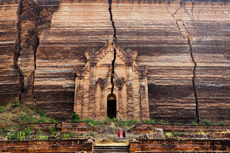 Myanmar, Mingun, Mingun Temple Digital Art by Suzy Bennett