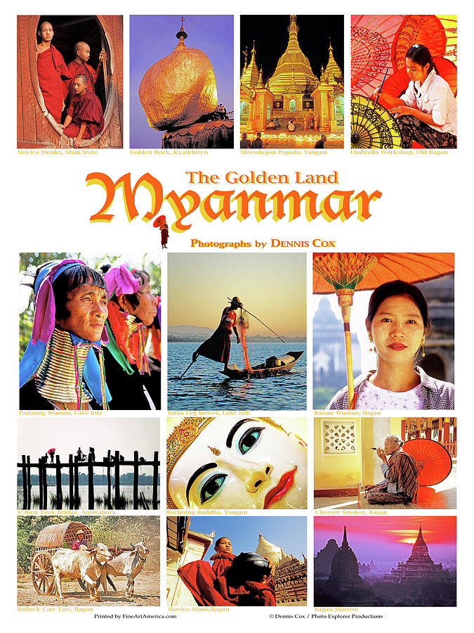 Myanmar Travel Poster Photograph by Dennis Cox