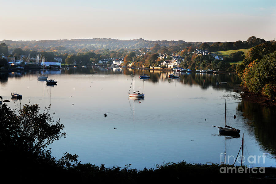 Mylor Bridge From Church Road Autumn Photograph by Terri Waters