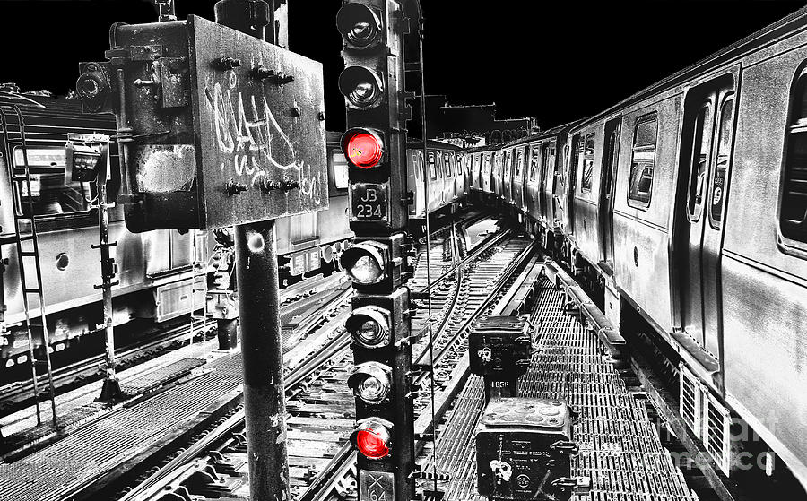 Myrtle Avenue Crossover - A New York City Subway Impression Photograph by Steve Ember