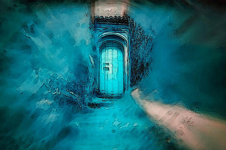 Mysterious Door Mixed Media by Teresa Trotter