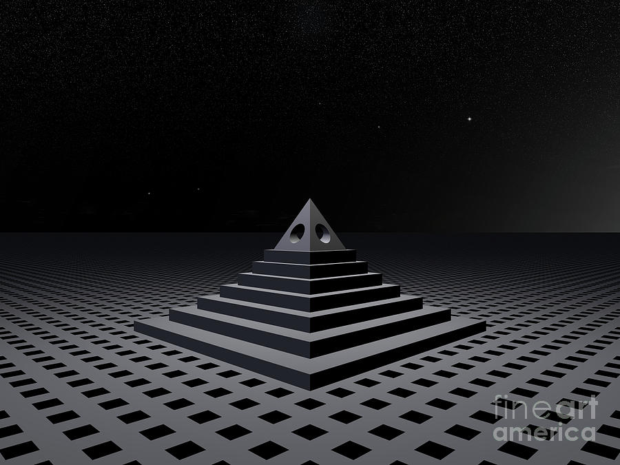 Mysterious Pyramid Digital Art by Phil Perkins