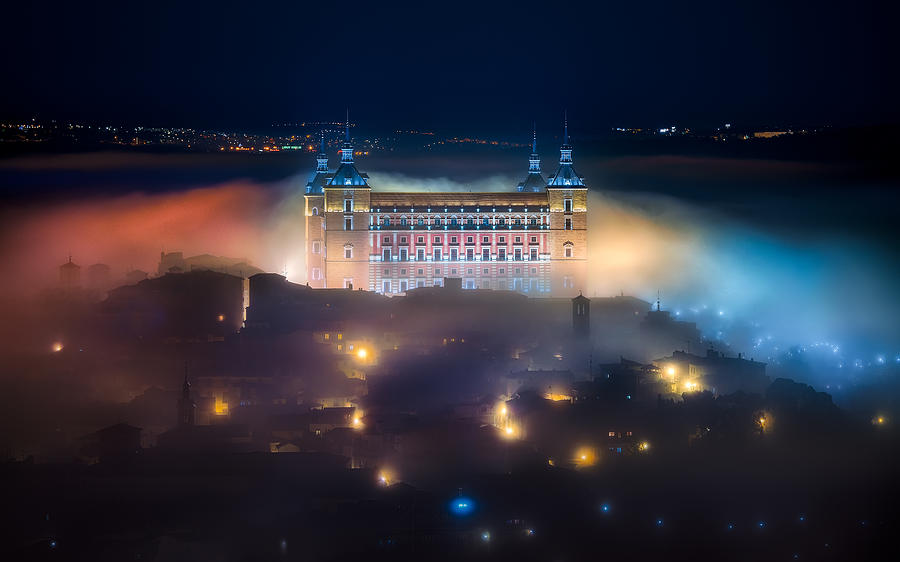 Toledo Photograph - Mystic Foggy Night In Toledo City by Jess M. Garca
