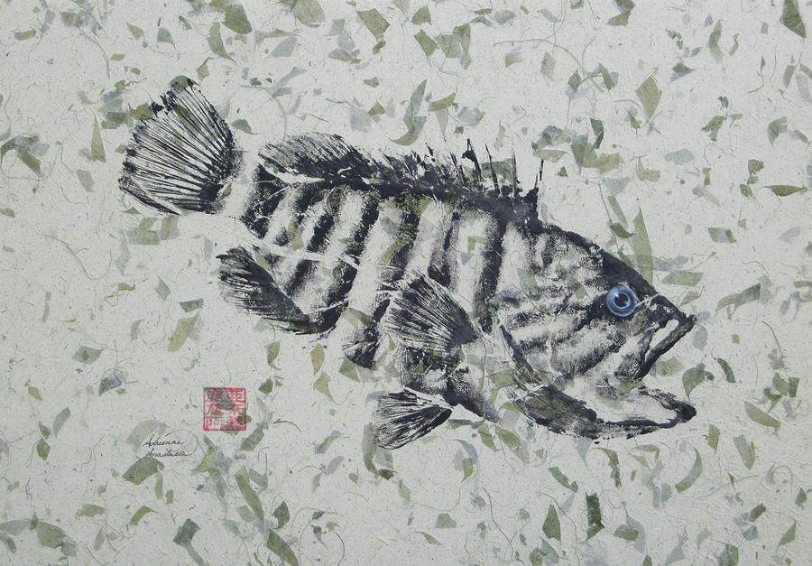 Mystic Grouper Descending Painting by Adrienne Dye