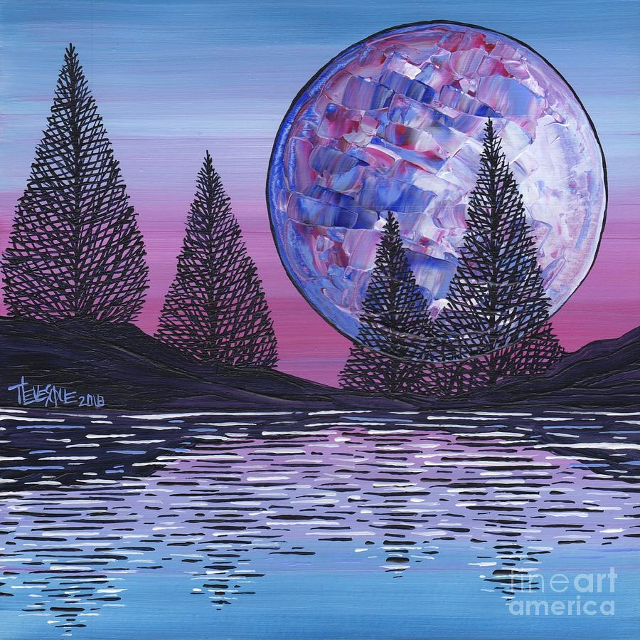 Mystic Moon Painting by Tracy Levesque