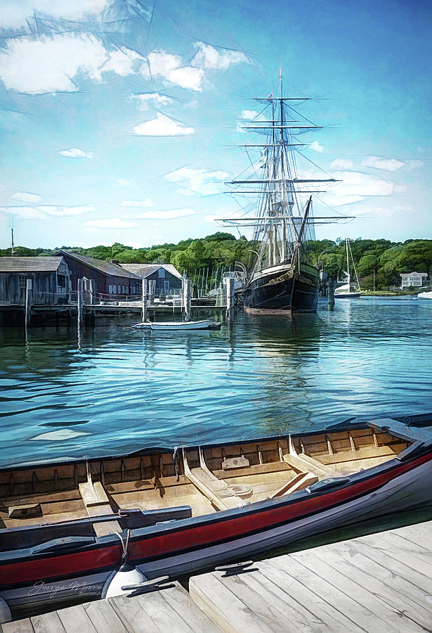 Mystic Seaport Harbor Photograph by George Moore