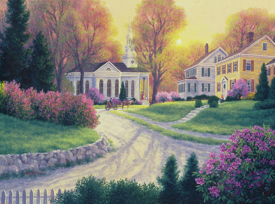 Flowers Painting - Mystic Sunset by Randy Van Beek