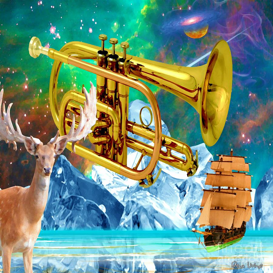 Mystic Trumpet Digital Art by Gena Livings