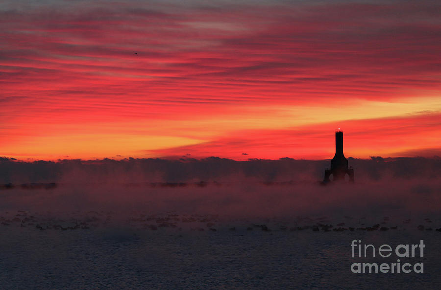 Mystic Winter sunrise in Port Photograph by Eric Curtin