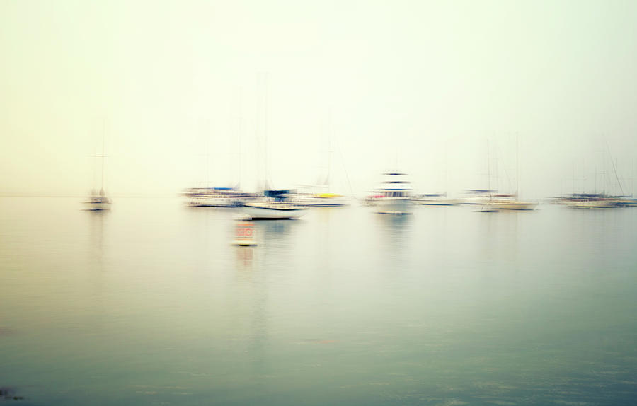 Boat Photograph - Mystical Harbor by Joseph S Giacalone