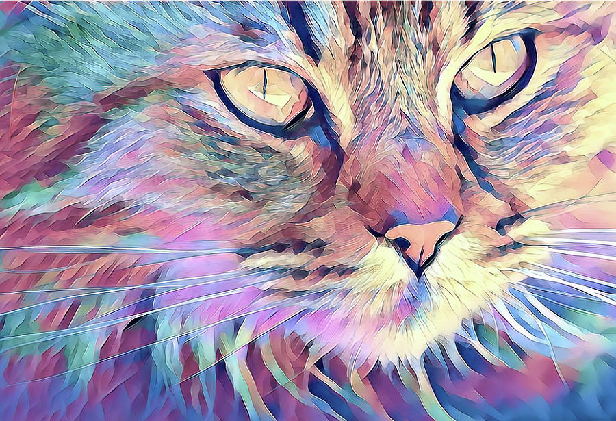 Mystical, Magical Cat Digital Art by Terry Davis