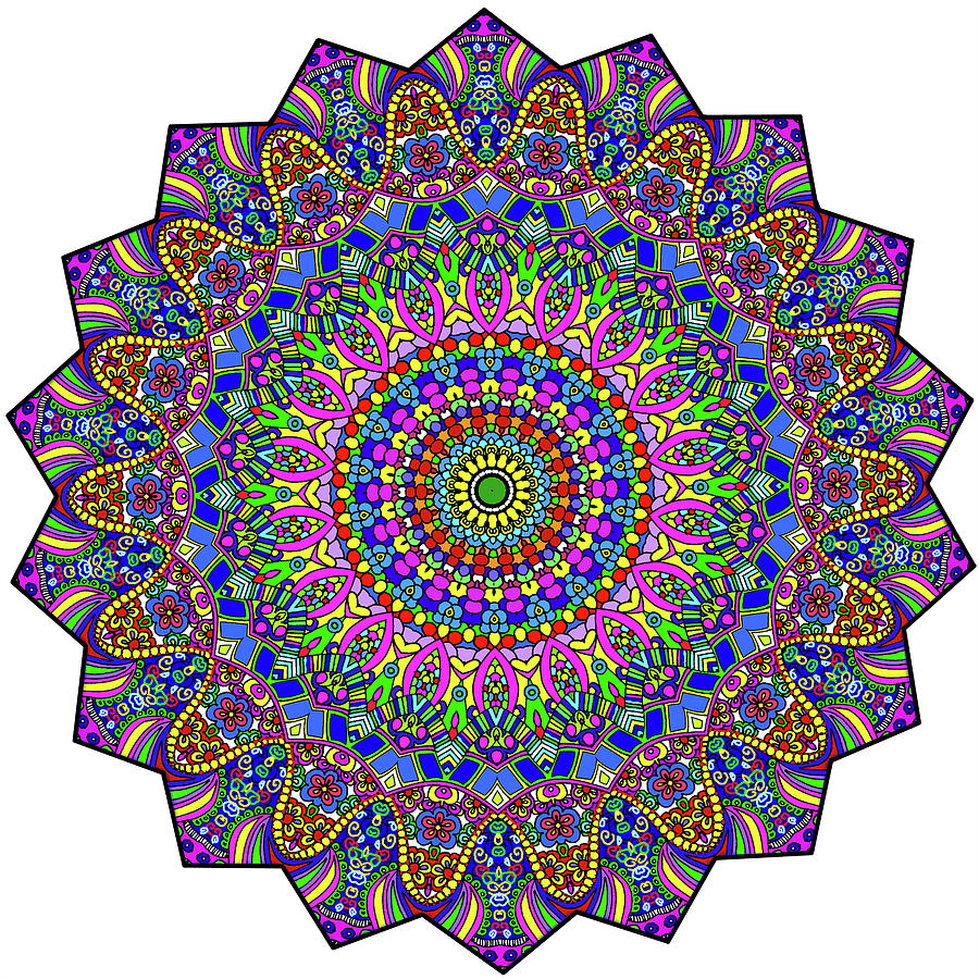 Juvenile Drawing - Mystical Mandala by Kathy G. Ahrens