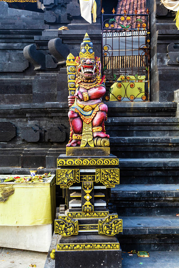 Mythical Creature in Pink, Temple Guardian, Bali Photograph by Aashish Vaidya