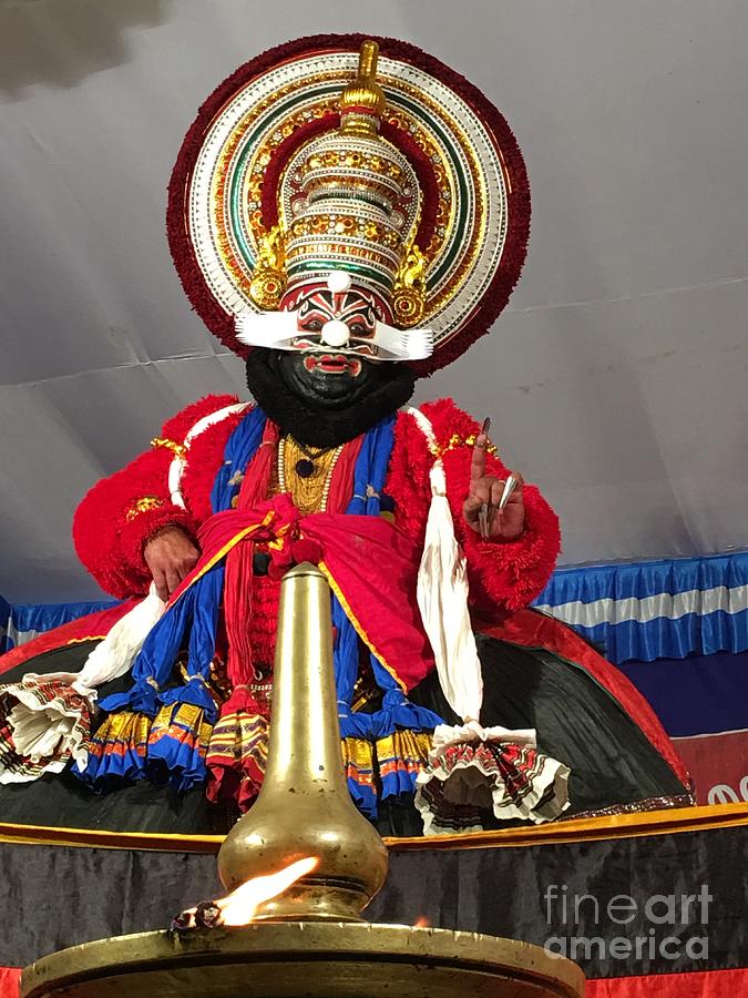 Mythical Kali In Kathakali Photograph
