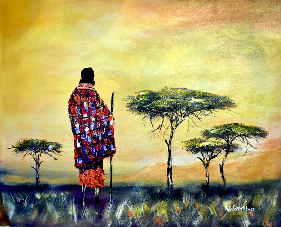 N-214 Painting by John Ndambo