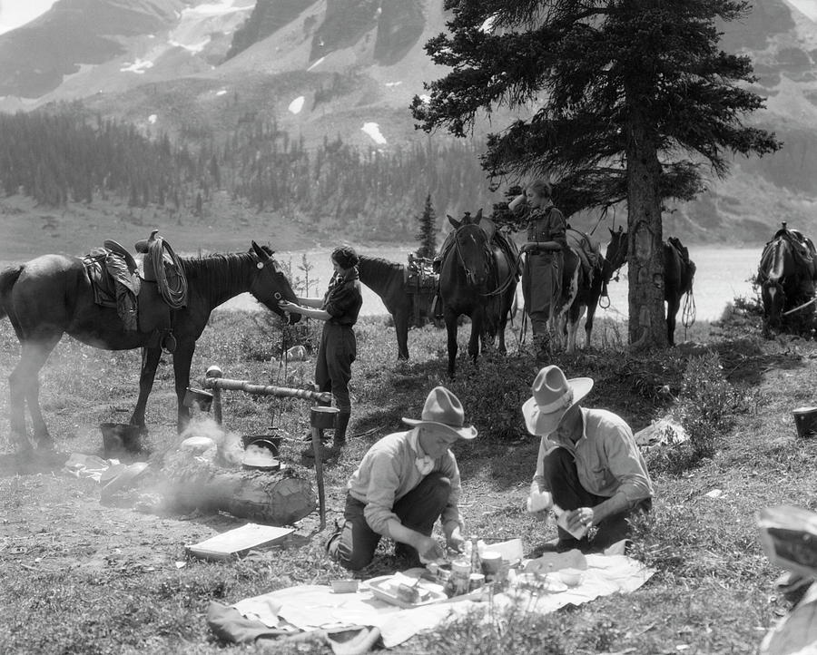 N The West, Two Men,  Cowboy Guides Photograph by H. Armstrong Roberts