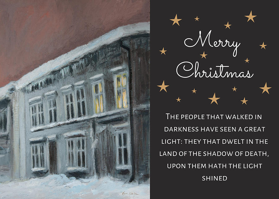 Nachspiel - Christmas card version Painting by Hans Egil Saele