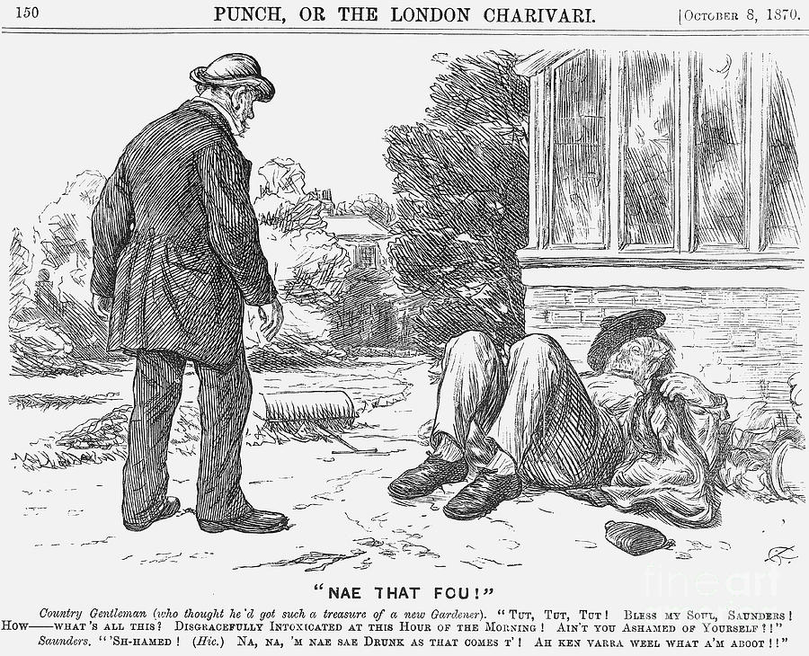 Nae That Fou, 1870. Artist Charles Drawing by Print Collector