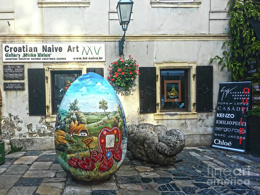 Naive Art On Decorative Egg Photograph by Jasna Dragun