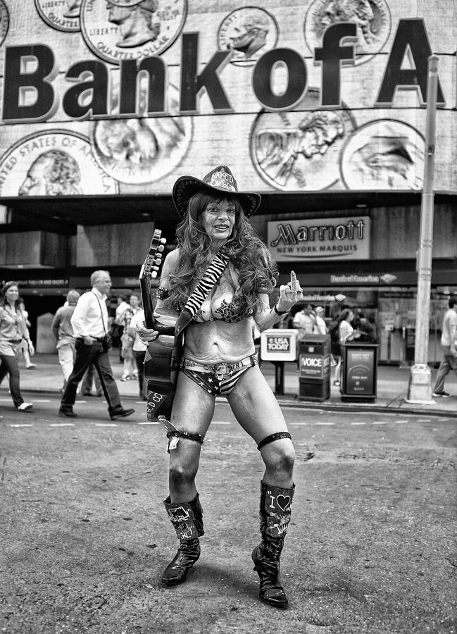Portrait Photograph - Naked Cowgirl by Goran Jovic