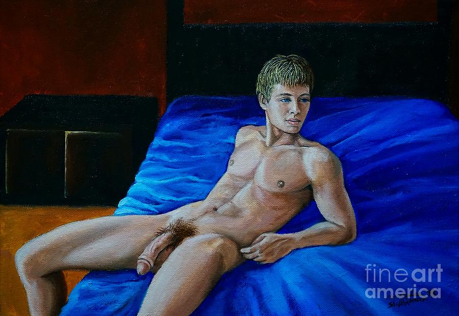 Naked Male watching television by Christopher Shellhammer Naked Male watching television by Christopher Shellhammer