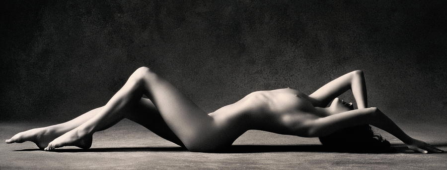 Naked Woman Lying On Floor, Knees Bent Photograph by Stuart Mcclymont Naked Woman Lying On Floor, Knees Bent Photograph by Stuart Mcclymont
