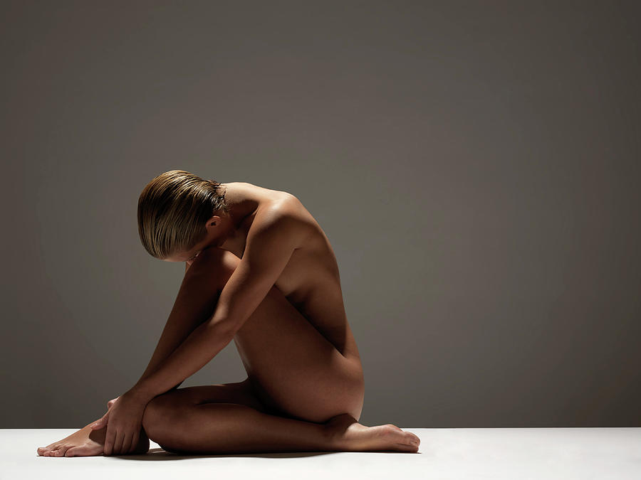 Naked Woman Sitting Photograph by John Lamb Naked Woman Sitting Photograph by John Lamb