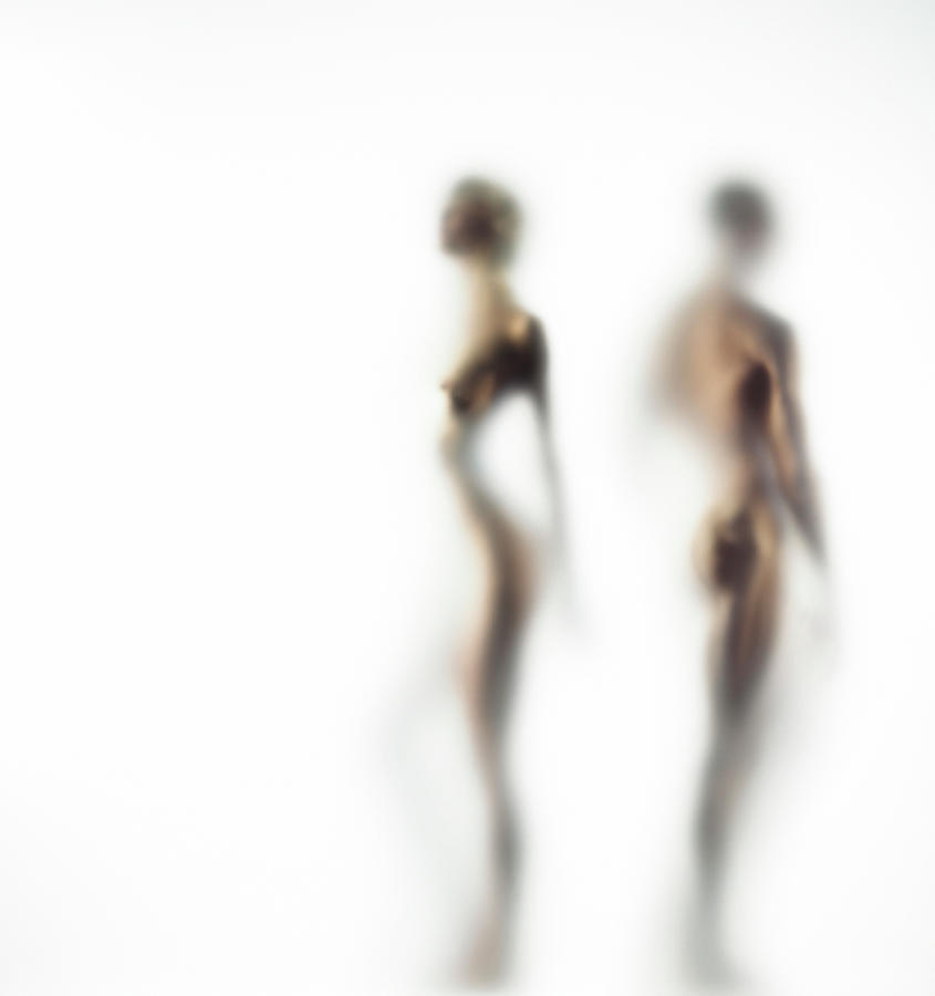 Naked Young Woman And Man Defocussed Photograph by Symphonie