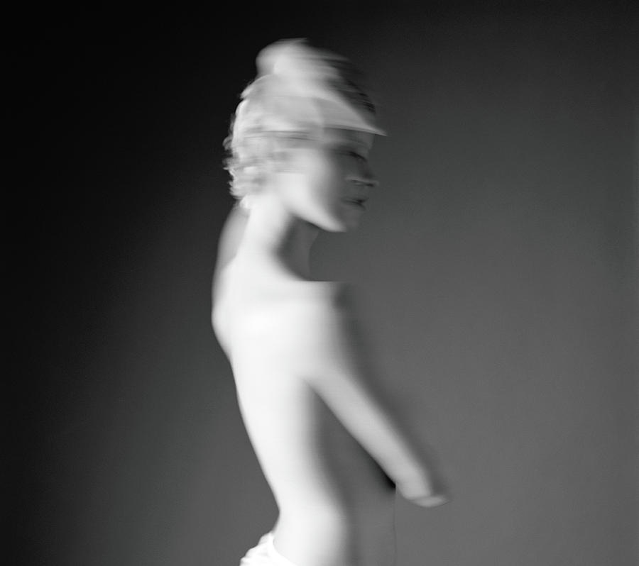 Naked Young Woman Blurred Motion, B&w Photograph by Blaise Hayward Naked Young Woman Blurred Motion, B&w Photograph by Blaise Hayward