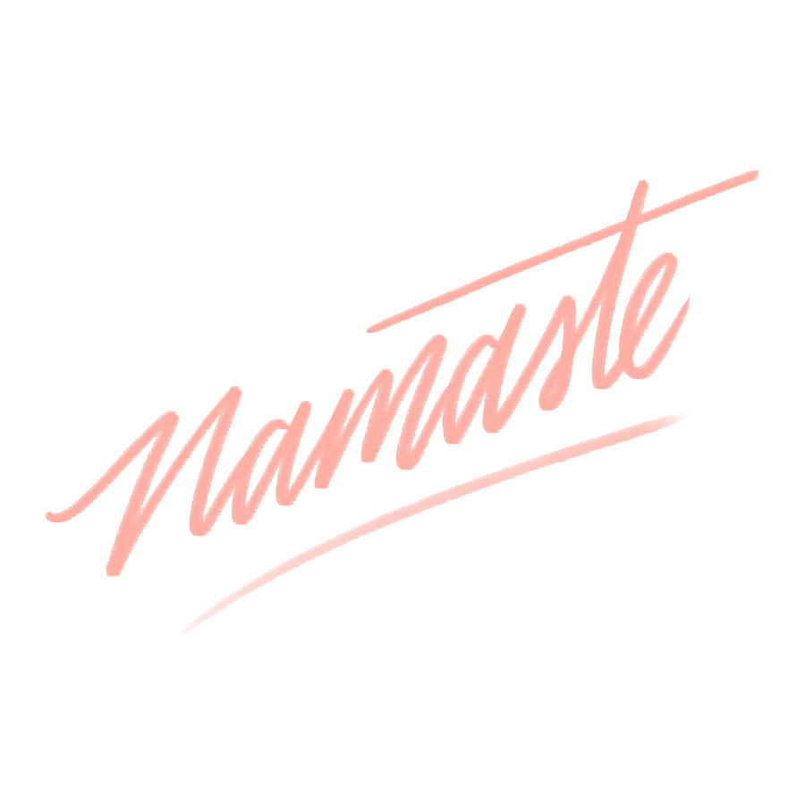 Typography Digital Art - Namaste by Ashley Santoro