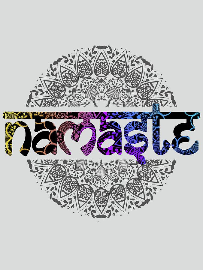 Namaste Mandala Yoga Class Digital Art by Magdalena Walulik - Pixels