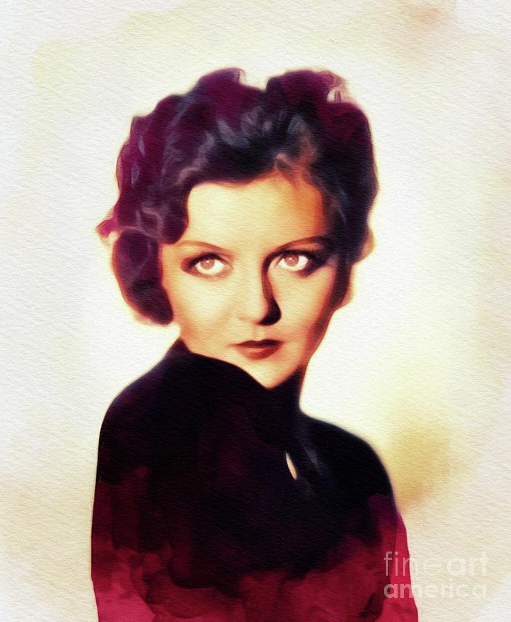 Nancy Carroll, Vintage Actress Painting by Esoterica Art Agency