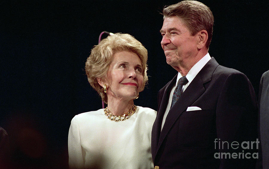 Nancy Reagan Looks Lovingly At Ronald Photograph by Bettmann