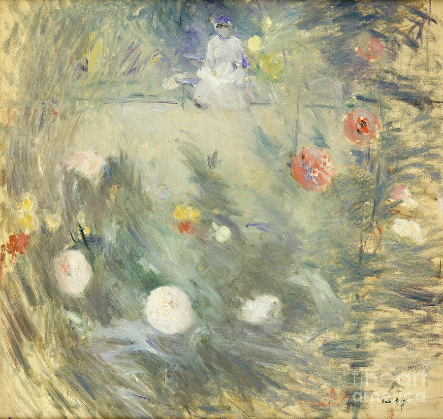 Nanny At The End Of The Garden; Nourrice Au Fond Dun Jardin, 1880 Painting by Berthe Morisot